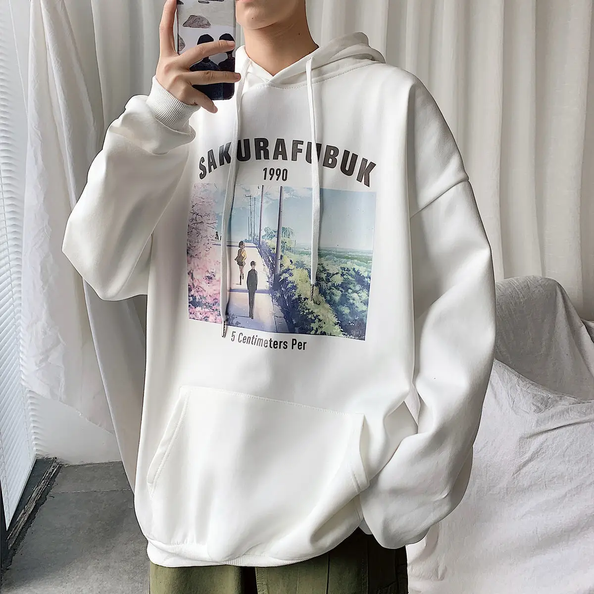 Мужская однотонная толстовка с капюшоном Privathinker повседневный свитшот