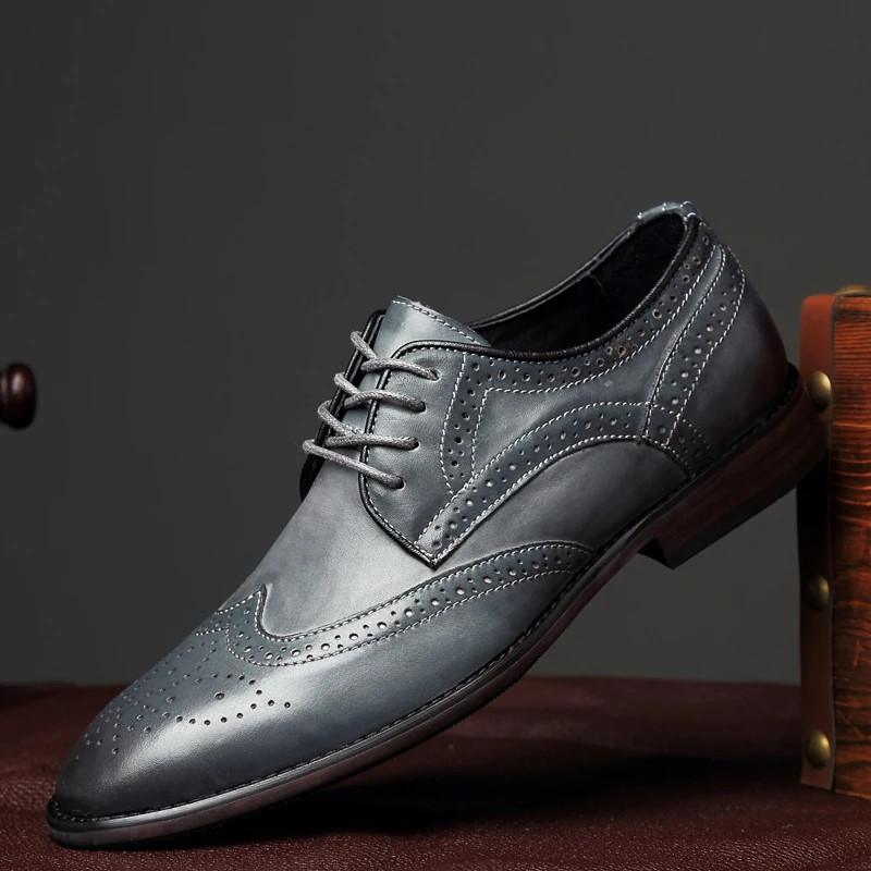 Мужская обувь Повседневная Роскошная в стиле дерби Обувь с перфорацией типа