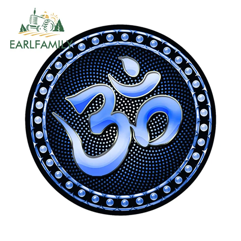 EARLFAMILY 12 см х Ом Fibonacci розовый/огонь/синий Стикеры om yoga медитации автомобиль