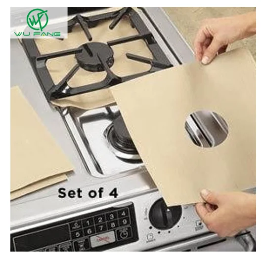 4 шт./лот многоразовые газовые протекторы для плиты из алюминиевой фольги с