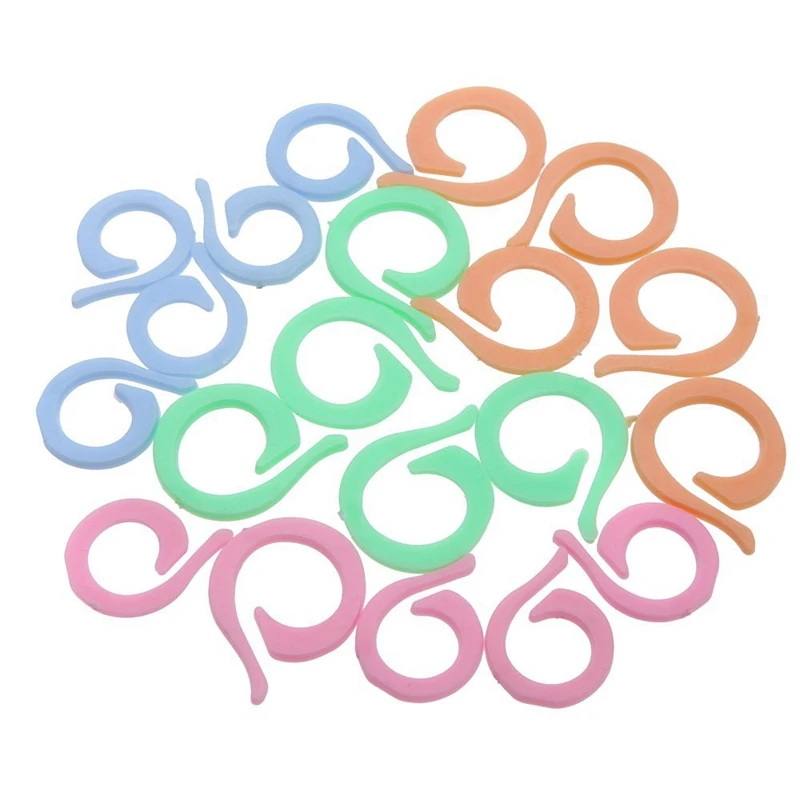 Промо акция! 20 шт красочные крючком блокировки стежка маркер Вязание кольцо