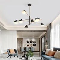abnt postmodern chandelier for living room black and gold lustre bedroom e14 bulb lighting simple modern chandeliers fixtures