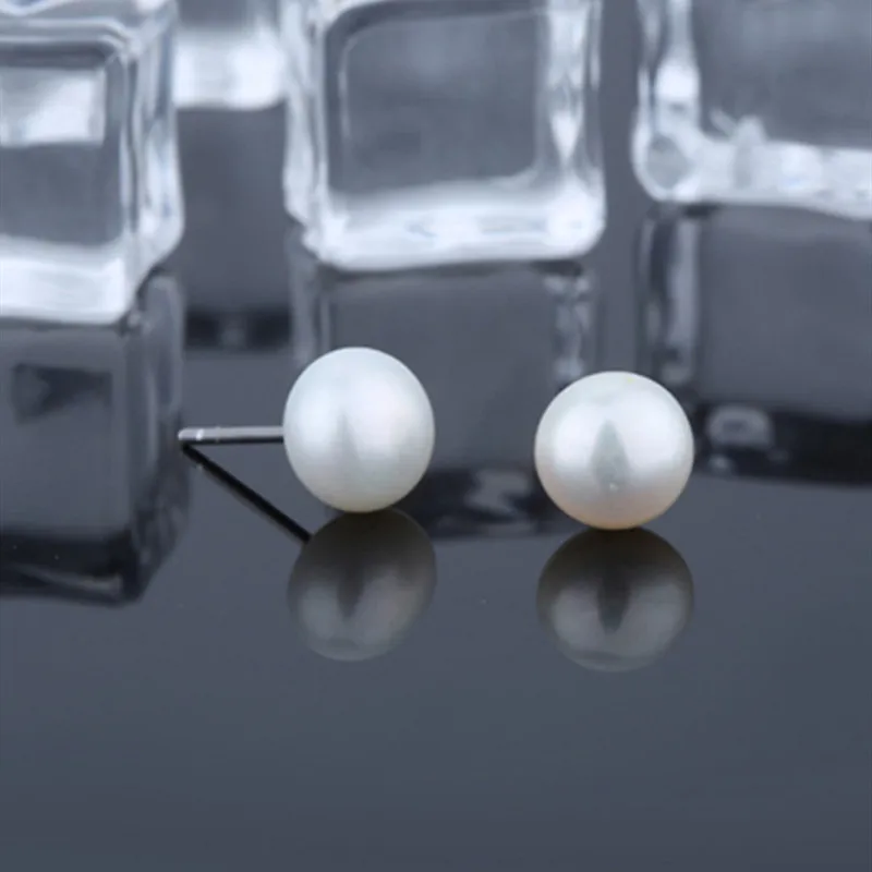 Бесплатная доставка простые элегантные классические серьги гвоздики с белым