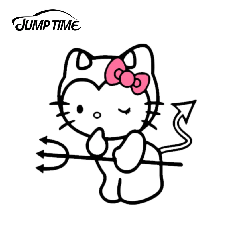 Стикеры HELLO KITTY для автомобиля 13x13 см веселые виниловые наклейки ноутбука