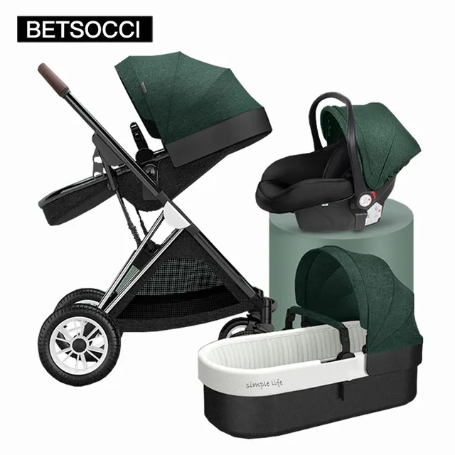 BETSOCCI baby stroller 2 in 1 3 in 1 two way baby stroller  four-wheel stroller Russia free shipping 1