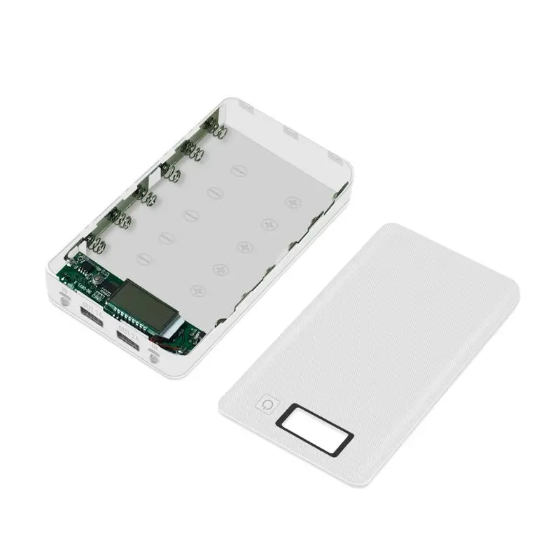 Блок питания 6x18650 корпус внешний аккумулятор с двумя usb-портами Poverbank портативный Pover банк питания для телефонов Xiaomi зарядное устройство(без батареи