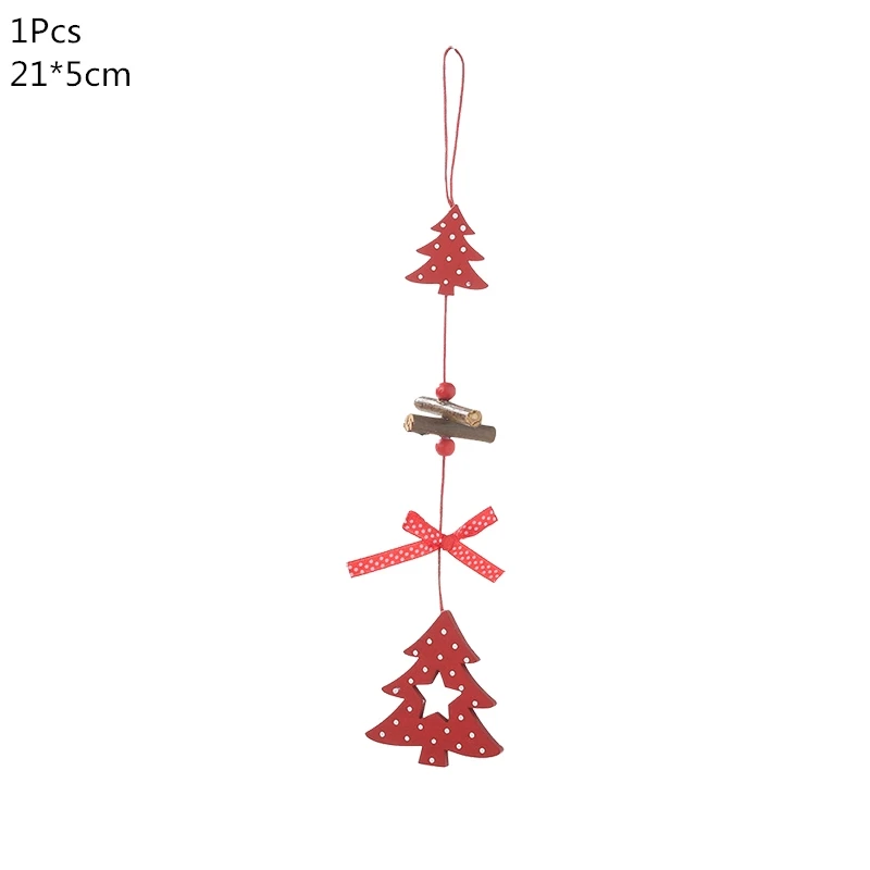1pcs tree Деревянная Рождественская елка, украшения, деревянная подвеска, автомобиль/Лось/звезда, поделки своими руками, Noel, рождественские украшения для дома, рождественский подарок для детей - Цвет: 1pcs tree