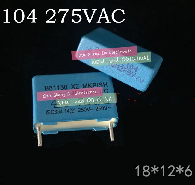 Новая и оригинальная Защитная емкость для EPCOS 0,1 мкФ 275V AC 104 305V AC 100NF MKP