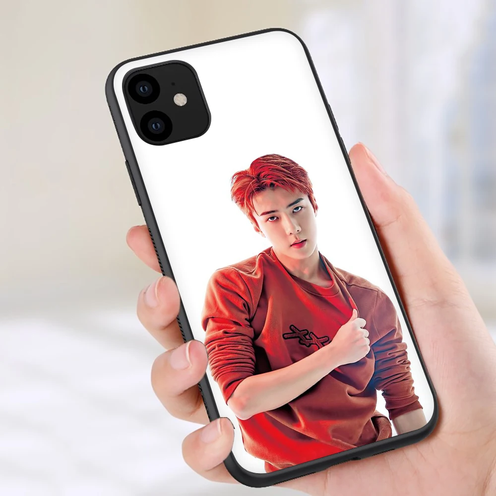 B2 EXO sehun Мягкий силиконовый чехол для телефона чехол для iPhone 5 5S SE 6 6S 7 8 plus X XR XS 11 Pro Max - Цвет: B2