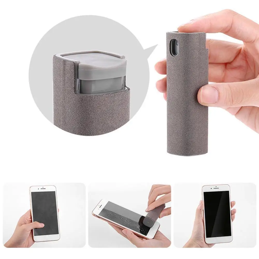 2 в 1 пульверизатор для чистки экрана телефона из микрофибры|Защита экрана| |