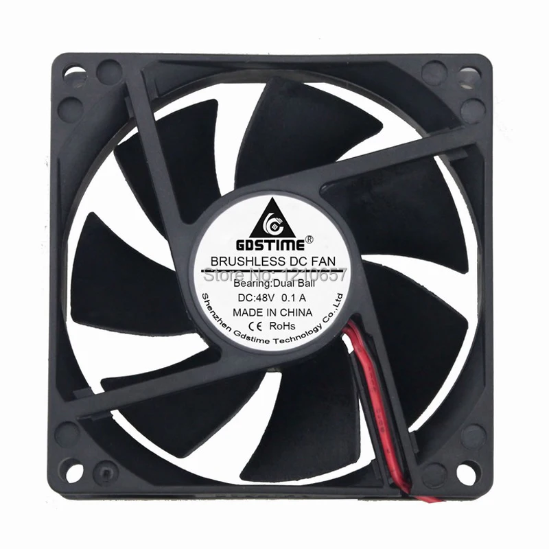 1 шт. Gdstime DC 48 В 2Pin 0.1A шар 80 мм 80x25 8 см 8025B Бесщеточный Охлаждающий вентилятор|fan skin|fans