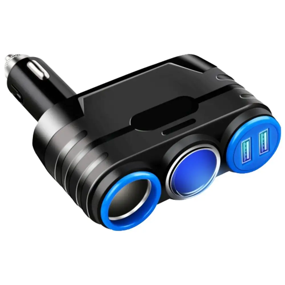 12 V-24 V автомобильный прикуриватель Беспроводной Зарядное устройство 1 для 3 мульти-Функция двойной разъем USB адаптер зарядное устройство со штекером с 3 портами(стандарт Зарядное устройство - Название цвета: B
