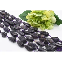 30 35mm natural faceted amethyst irregular droplet shape stone beads for diy necklace bracelet jewelry make 15 free delivery