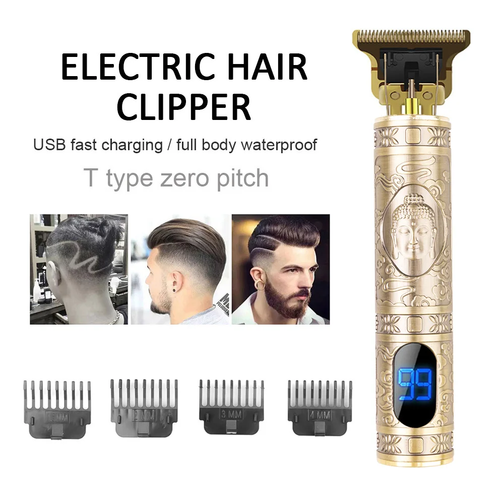 

Electric Hair Trimmer USB Rechargeable T9 Baldheaded Hair Clipper Cordless Shaver Razor for Men Barber Hair Cutting Machine