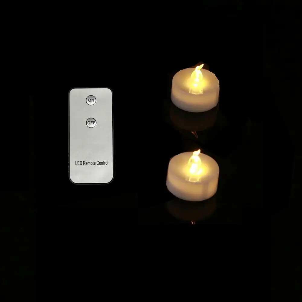 warm white remote 2 шт. беспламенные Свечи с дистанционным управлением, батарея в комплекте, пульт дистанционного управления, мерцающий янтарь - Цвет: warm white remote