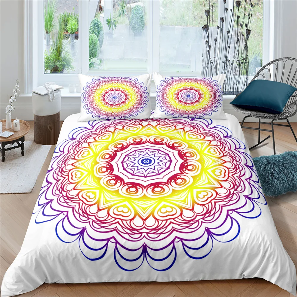 

Mandala Pattern Bedding Set Queen 3D Printed Duvet Cover Bedclothes 2/3pcs Home Textiles Luxury High Quality Bed Cover