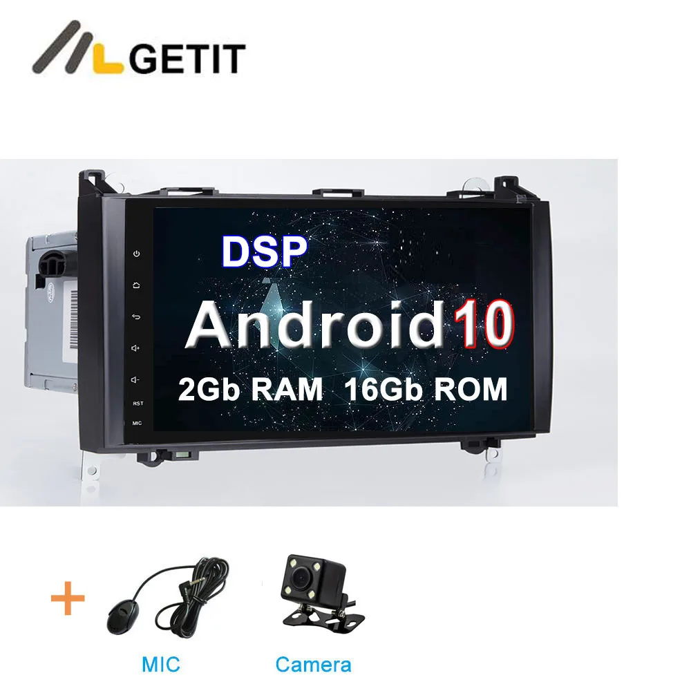 2G CAMERA DSP DSP Android 10 Автомагнитола Стерео gps головное устройство для Mercedes Benz B200 W169 W245 Viano Vito W639 Sprinter W906 - Цвет: 2G CAMERA DSP