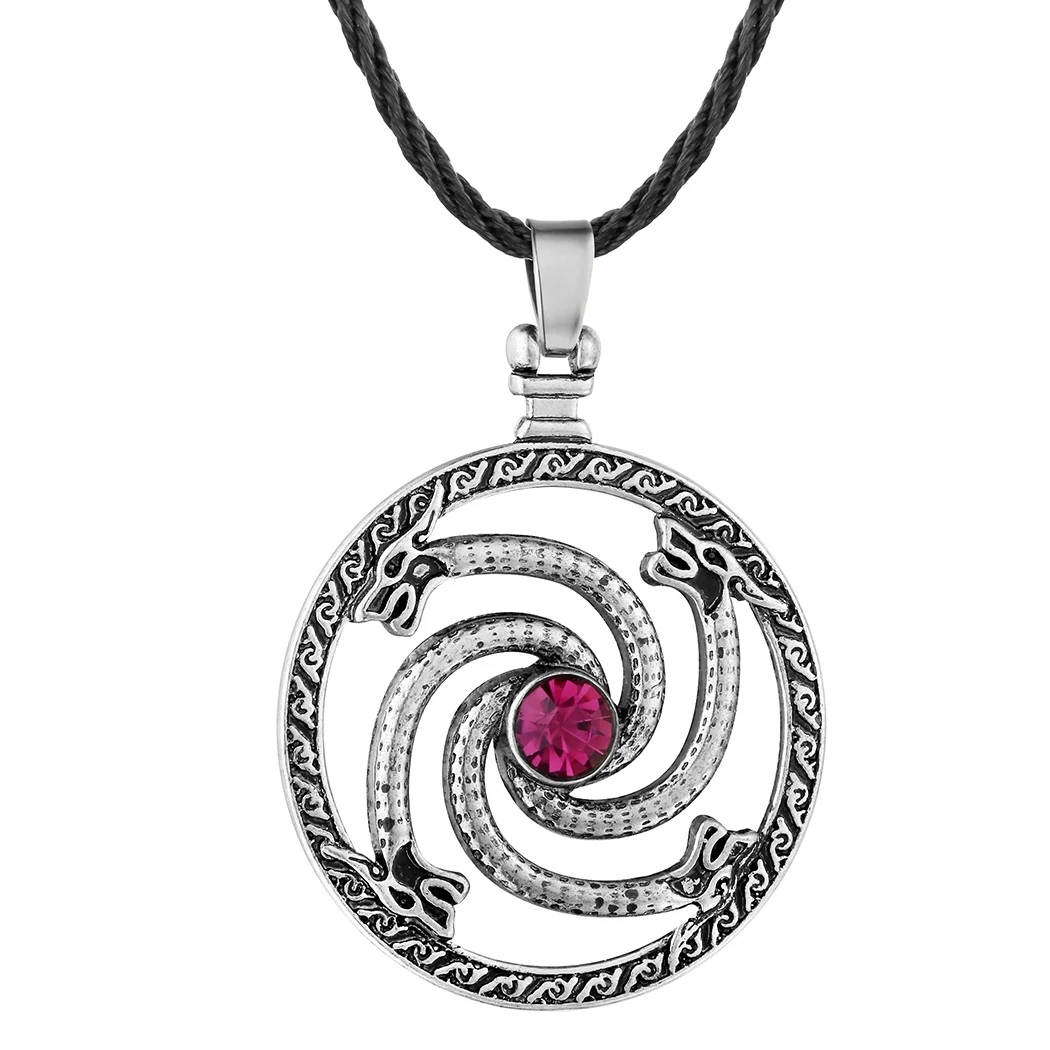 CHENGXUN Valknut славянские Wolfs ожерелье с подвеской в виде спирали для мужчин и женщин