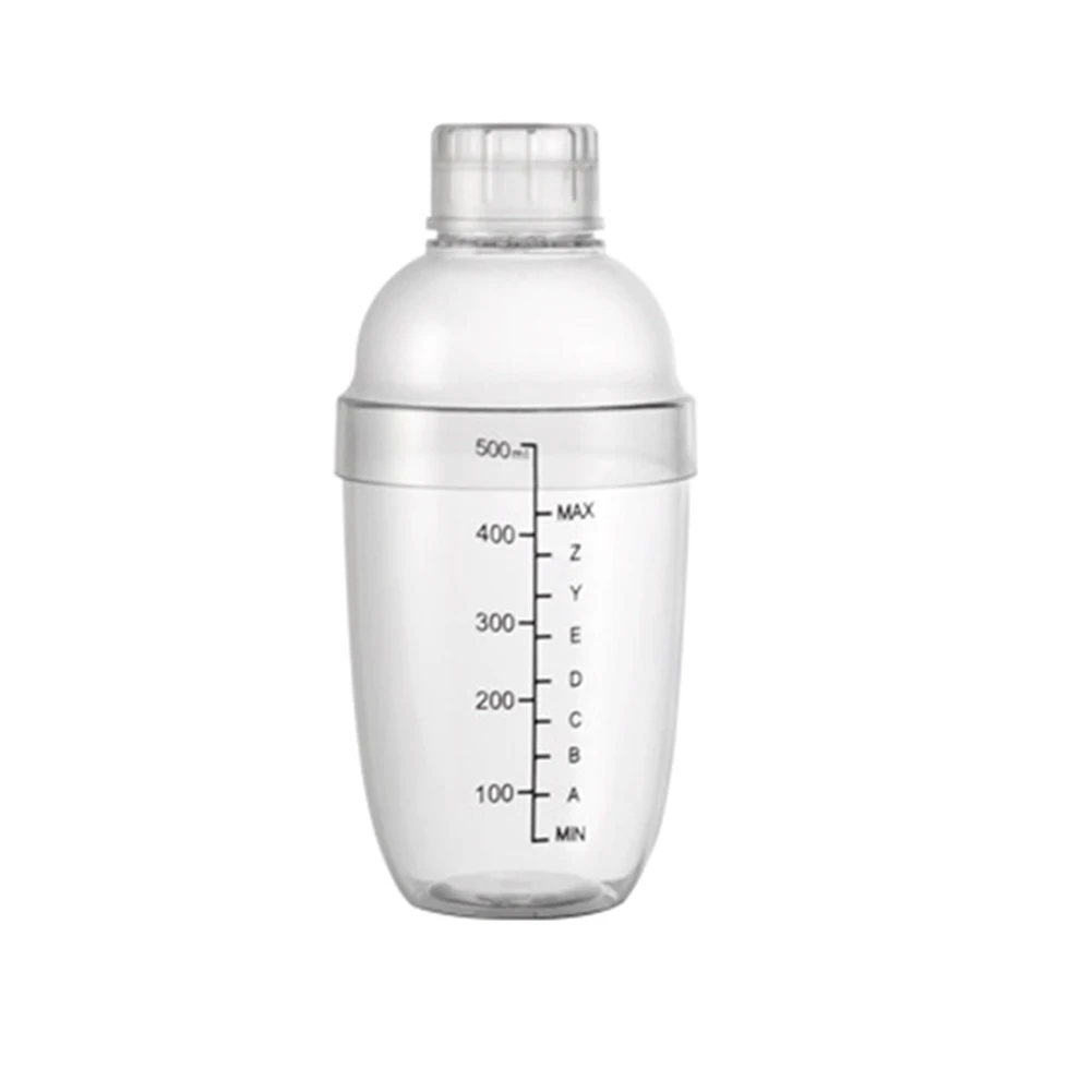 Прозрачный шейкер для коктейлей напитков со шкалой термостойкий и холодный (350