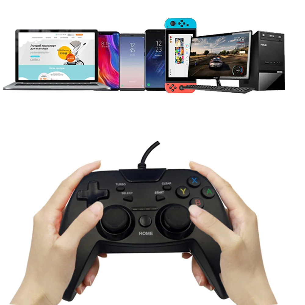 Для Nintendo Mando Switch Pro для NS ПК смартфона мини USB контроллер игр проводной геймпад