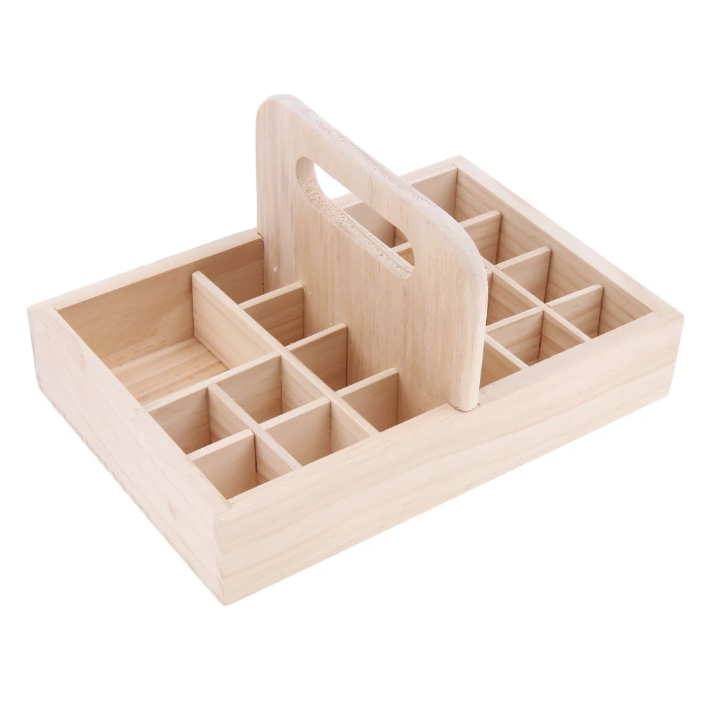 

21Slot Wood Essential Oil Displaying Storage Organizer Rack Hold 15ml Bottle