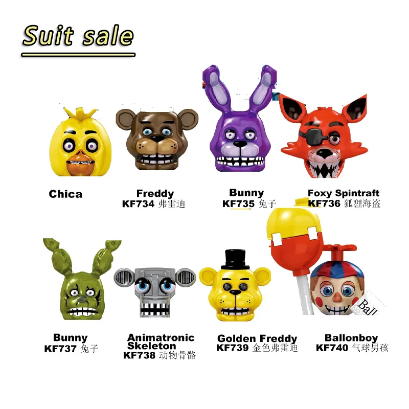 

Movie Series Bunny Golden Freddy Ballonboy Mini Figures Bricks Toy's Building Blocks Diy Assembled Model Educational Toys Kf6071