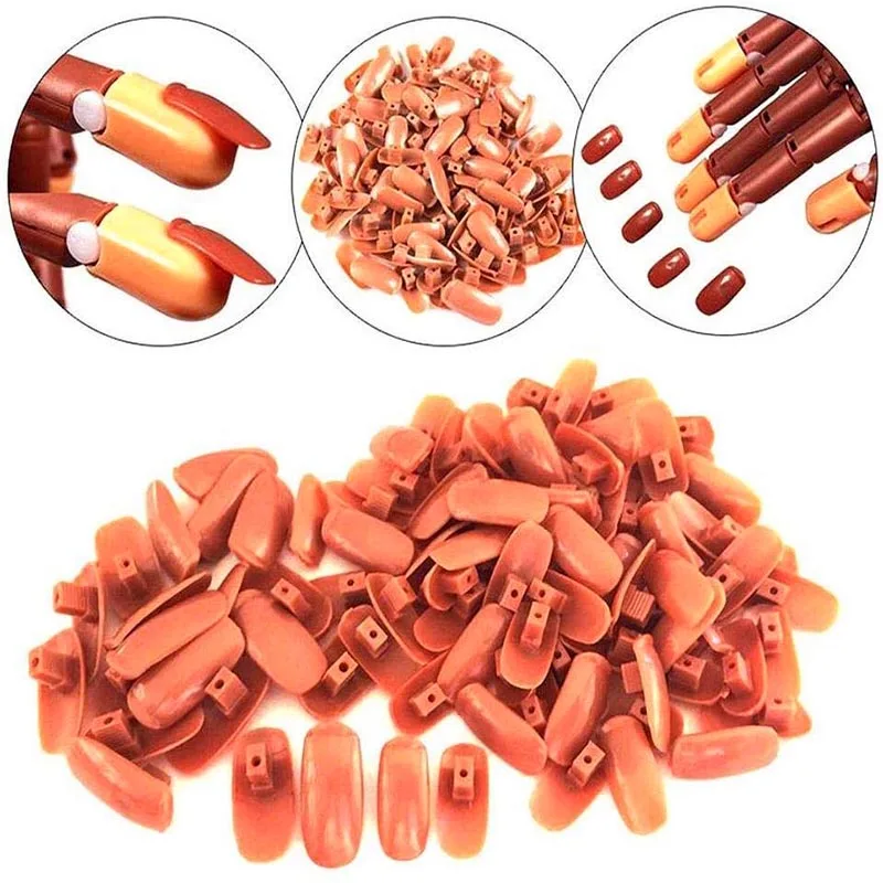 100 шт. Практика поддельные ручные ногти для самостоятельного обучения ногтей лак