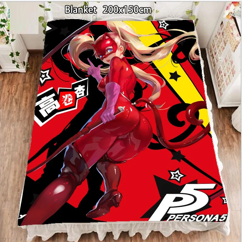 

Одеяло флисовое с аниме, Persona 5, Anne Takamaki oool, мягкое, теплое, 200x150 см, одеяла и покрывала для кровати