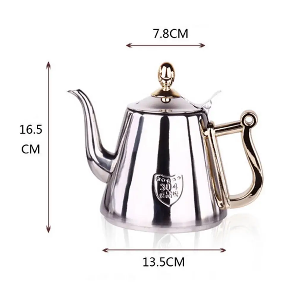 

1.5L Stainless Steel Kitchen Brew Tea Coffee Pot Water Induction Cooker Kettle Tea Coffee Pot Wate
