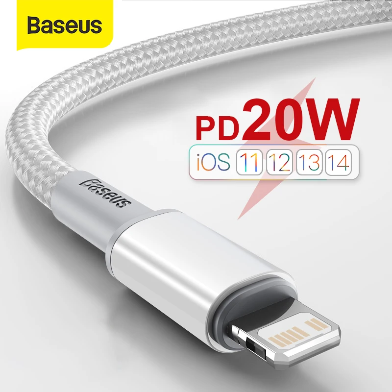 

Baseus 20W USB C Cable for iPhone 13 12 11 Pro Max XR 8 PD Fast Charging for iPhone Charger Cable for MacBook iPad Type C Cable