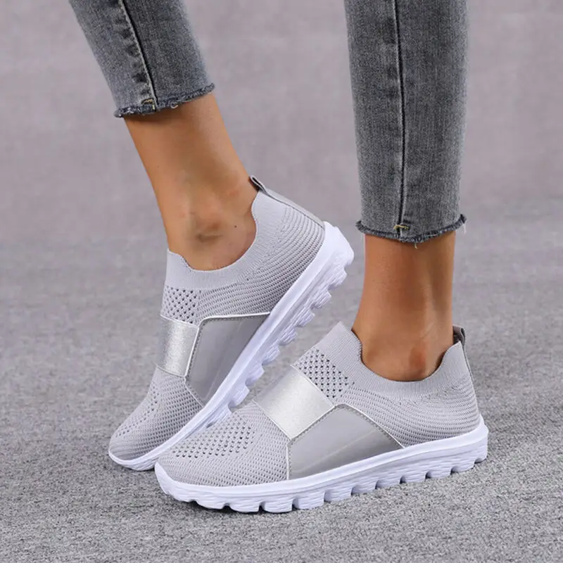 

Women Mesh Breathable Sneakers Trainers Comfy Slip On Sport Running Casual Shoes