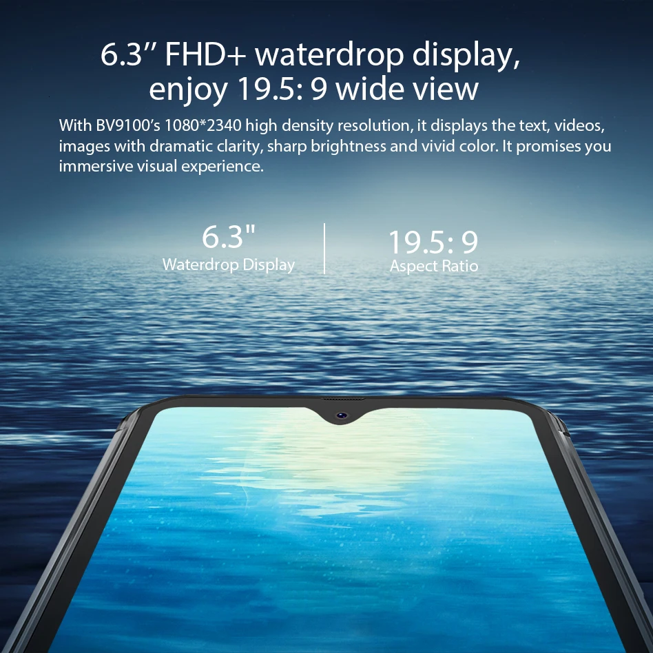 Защищенный смартфон Blackview BV9100 IP68 водонепроницаемый мобильный телефон 4 Гб + 64 ГБ 6 3