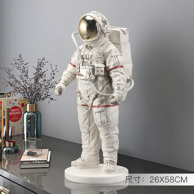 

Big Nordic 88cm 58cm Astronaut Living Room Large Floor Decoration Office Astronaut Soft people Home Decoration gift decor silver