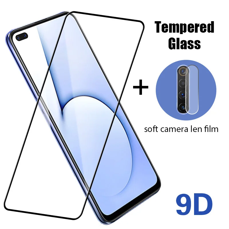 

Закаленное стекло 9D 2 в 1 для Realme 7 Pro 7 5G 7i, защита экрана на задней линзы для Realme C3 C11 C15 C12 C17 C2 C1, защитное стекло