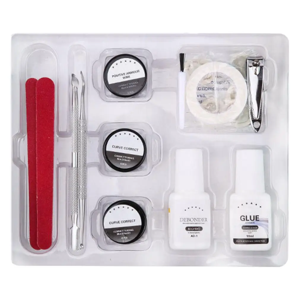 Набор из 6 шт. наклейки для ногтей Стикеры коррекции пилка с клипсой ультратонкий