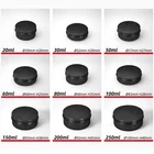 Алюминиевый Жестяной Контейнер для свечей, 50 шт.лот, 10 г, 15 г, 20 г, 30 г, 50 г, 60 г, 80 г, 100 г, 150 г, 250 г, черный металлический контейнер, коробка для крема