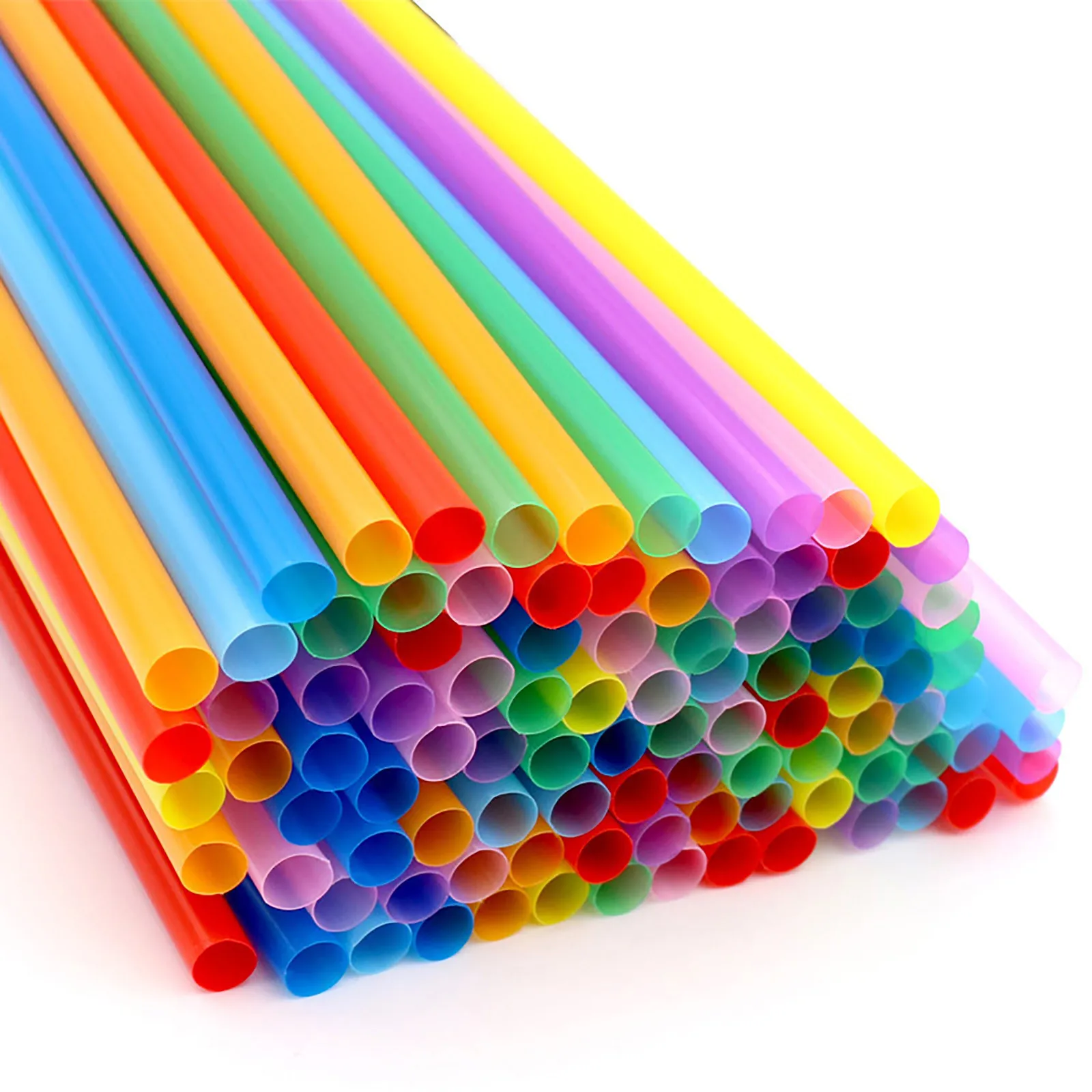 

100-1000pcs Disposable Straws Large Drinking Straws Multicolor Wide Milktea Milkshake Juice Plastic Straws Bar Drink Accessories
