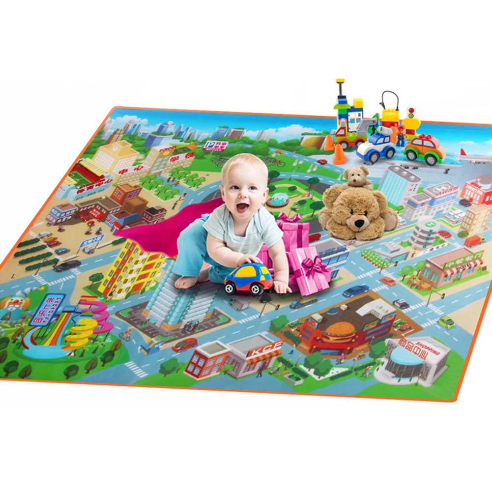 

Baby Play Mat Toys Indoor Children Traffic Map Boy Girls Toy Mats Cartoons City Rug Boys Toys Carpet Baby Playing Foam Carpets