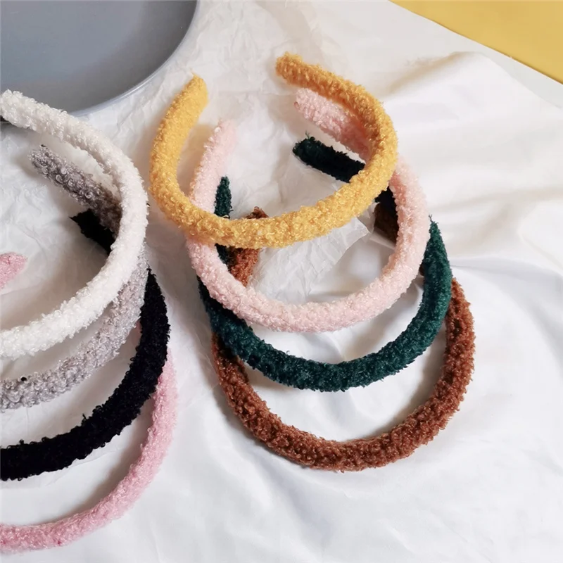 Korean Style Women Lamb Hairband Cute Warm Hair Hoop Headdress Headband Simple Hairbands Elegant Gift New Girls Accessories |