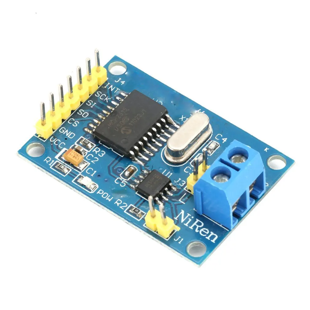 DC 5V MCP2515 CAN V2.0B Bus Module TJA1050 Receiver SPI49 Interface Control Resistors Board For Arduino DIY MCU ARM controller |