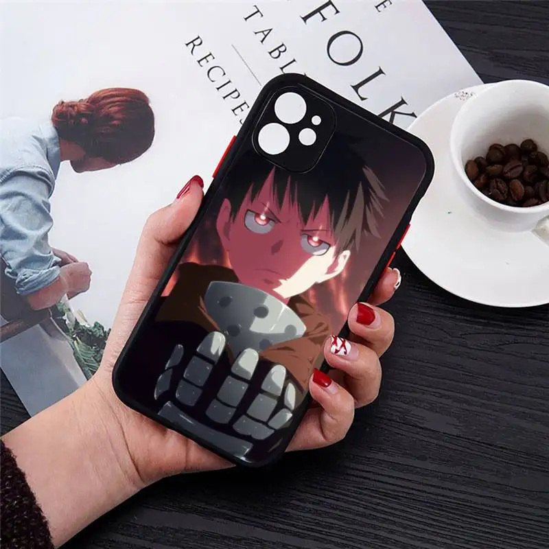 

Fire Force japanese anime Phone Case matte transparent For iphone 7 8 11 12 plus mini x xs xr pro max cover