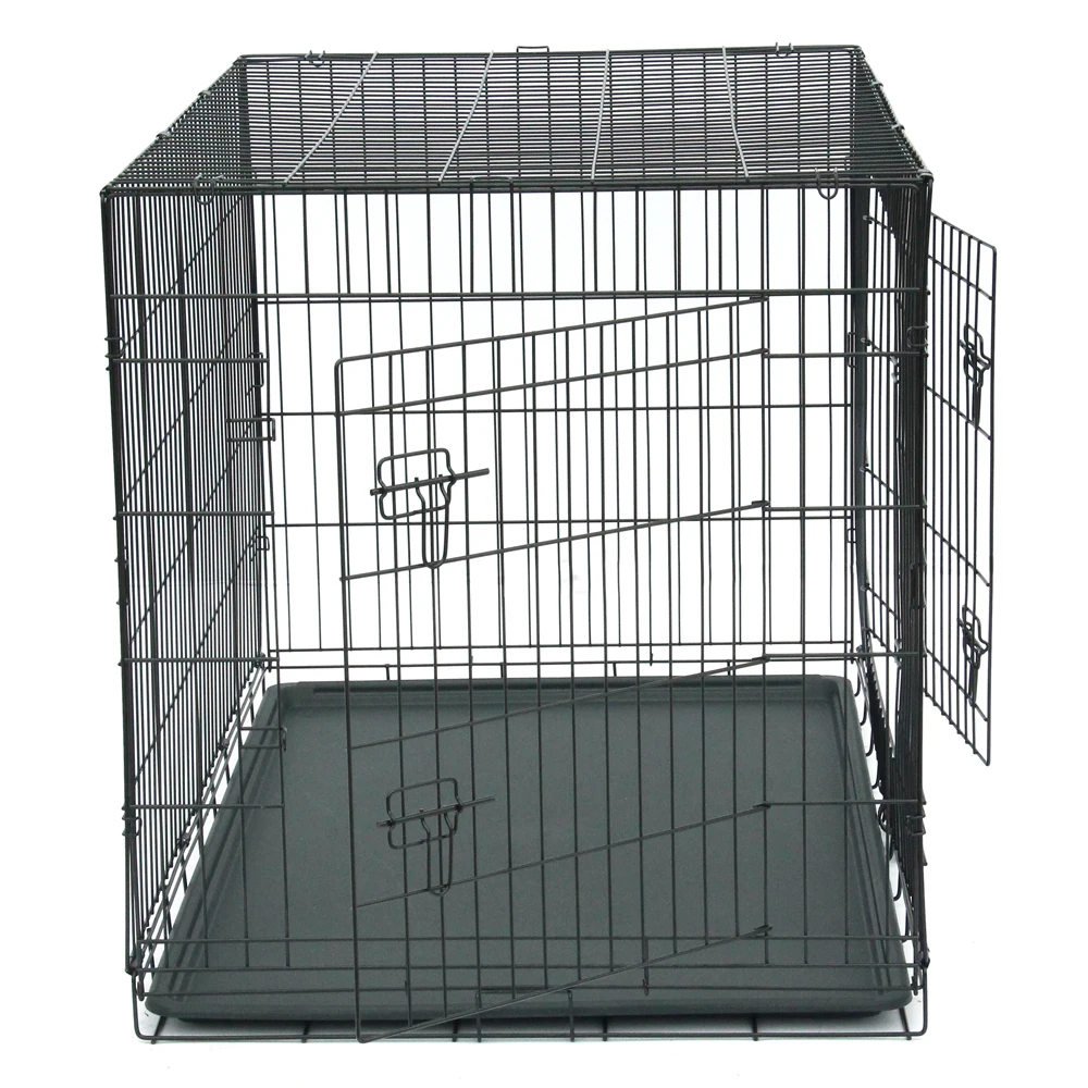 

Вольер для домашних животных, складной стальной ящик 48 дюймов, для кошек и собак, металлический Манеж