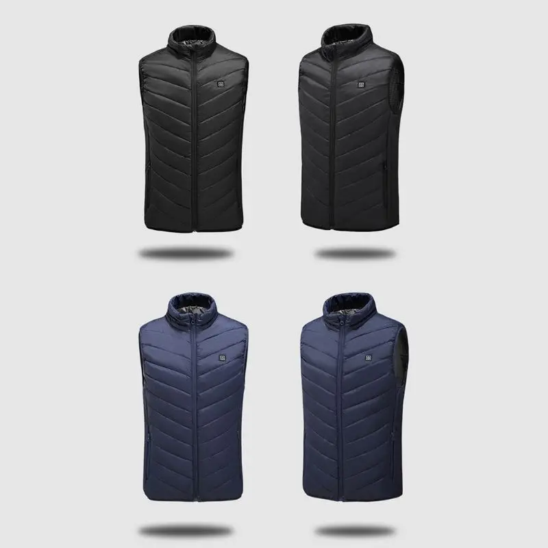 

Outdoor Men Electric Heated Vest USB Heating Sleeveless Vest Winter Thermal Cloth Feather Camping Hiking Warm Jacket