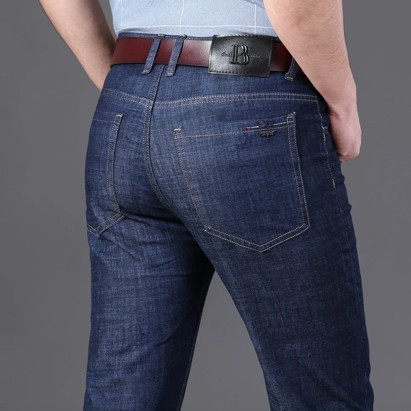 2020 мужские джинсовые брюки джинсы весна лето бизнес прямые повседневные