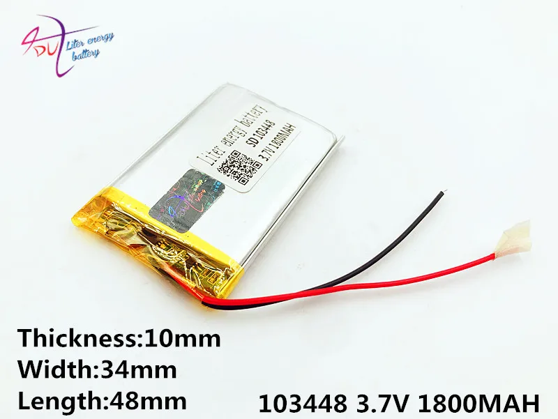 3 7 V 1800 mAH 103448 PLIB полимерный литий ионный/литий ионный аккумулятор для GPS mp3 mp4 mp5 dvd