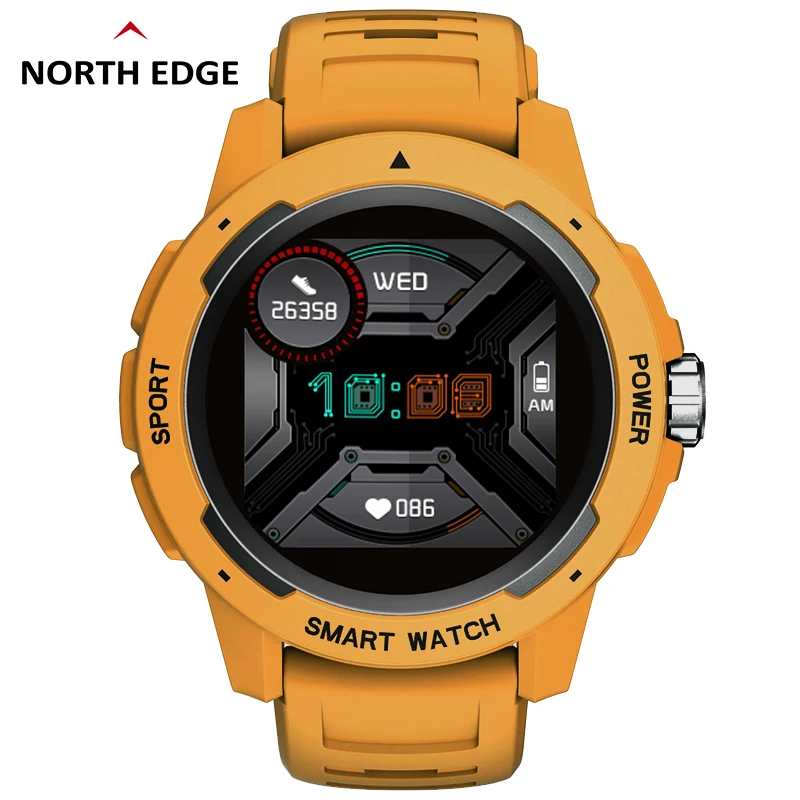 Мужские Смарт-часы NORTH EDGE с пульсометром умные часы для бега фитнес-трекер