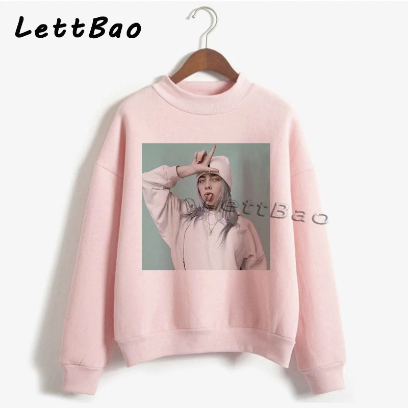 17 Billie Eilish толстовки свитер уличная Эстетическая Готическая Moletom Feminino Ullzang Harajuku на заказ Женская толстовка Femme 90s - Цвет: 17
