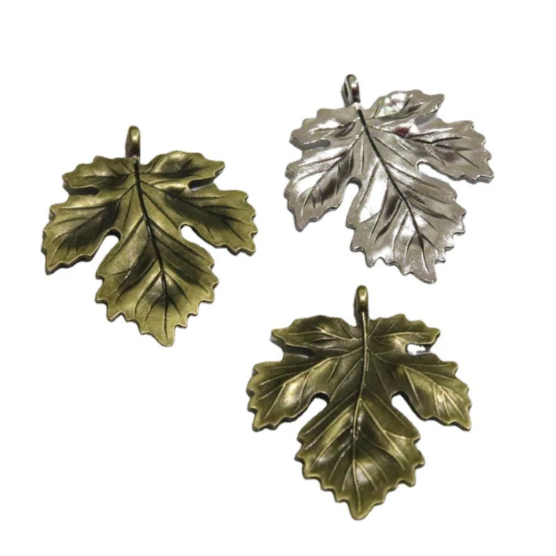 20Pcs/Lot Maple Leaf 41*34.5MM Antique Bronze Plated Zinc Alloy Charms DIY Jewelry Accessories images - 6