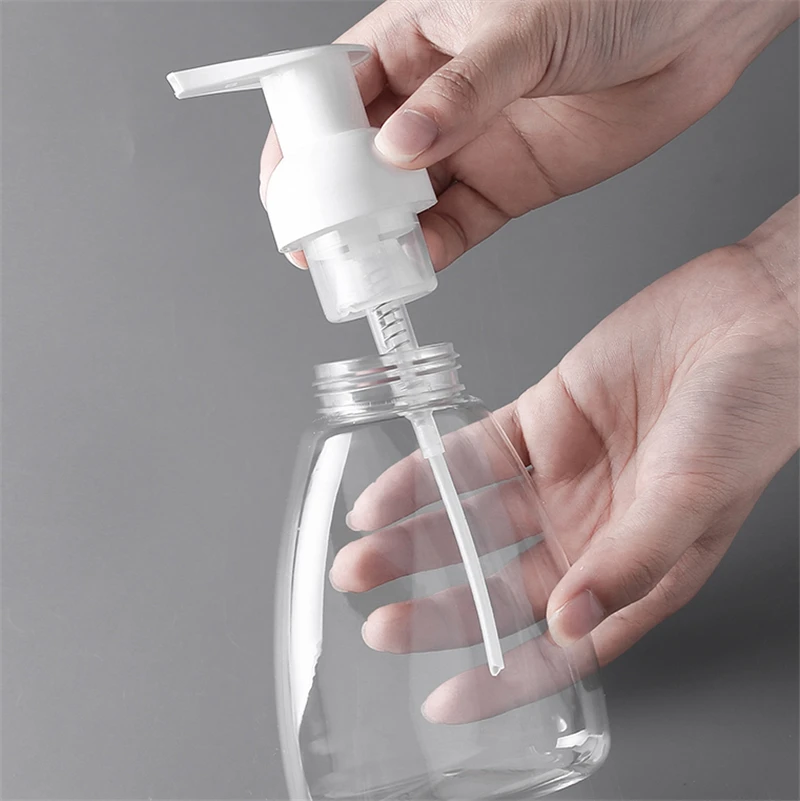 300 мл прозрачные пенный насос бутылка мыла насоса распределителя муссов дозатор