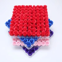 81pcsbox artificial rose 3 layer without bottom support soap flower valentines day wedding home decoration artificial plants